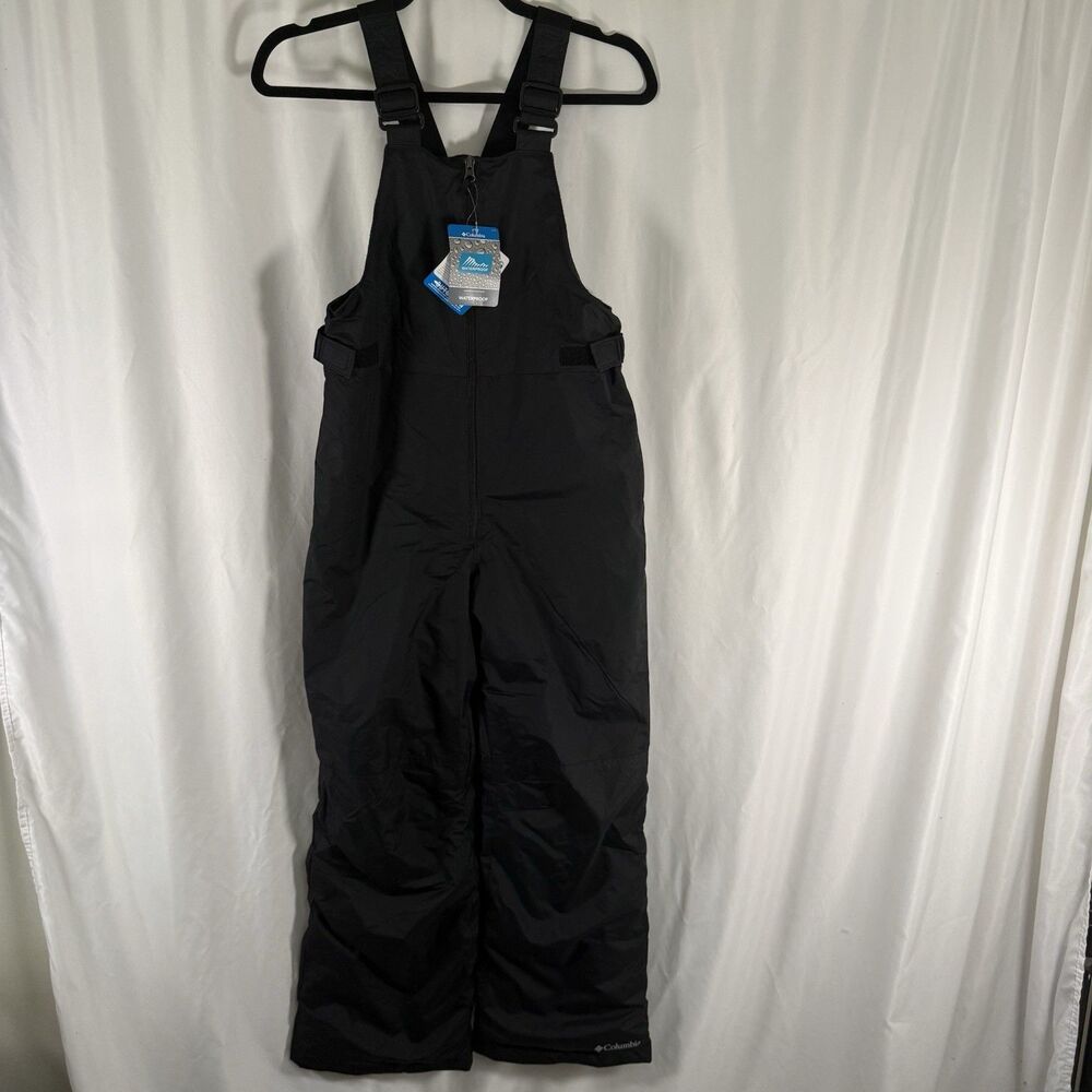 New Columbia Youth L Snow Suit Bib Youth Large Black Zip Waterproof Adjustable - Picture 1 of 10